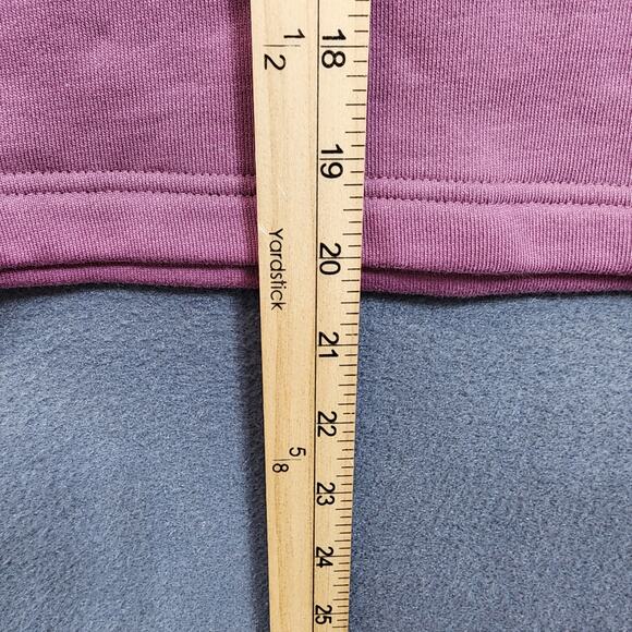 Girlfriend Collective Womens Top Medium Pink 1/2 Zip Pullover Cropped Sweatshirt - Picture 5 of 9